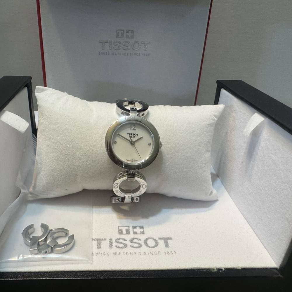 Tissot Women's Silver and White Watch